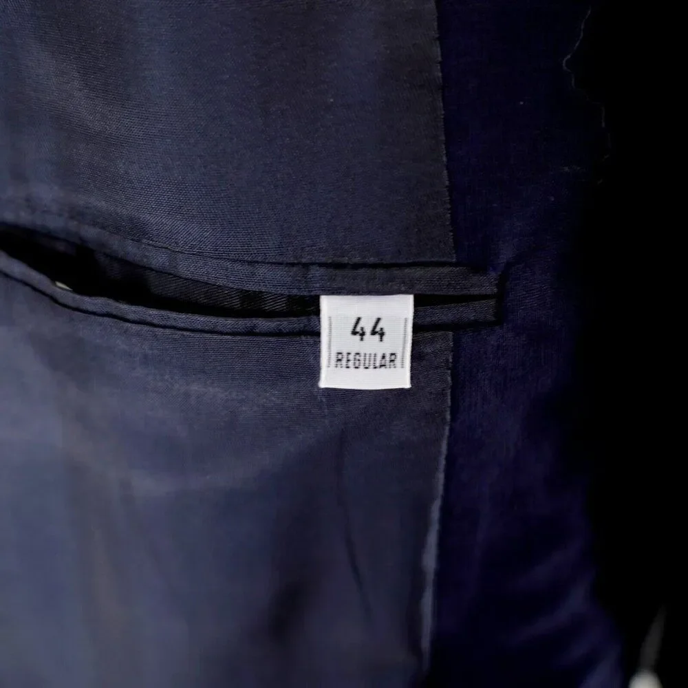 Savile Row Wool Blue 2 Gold Button Blazer 44R‎